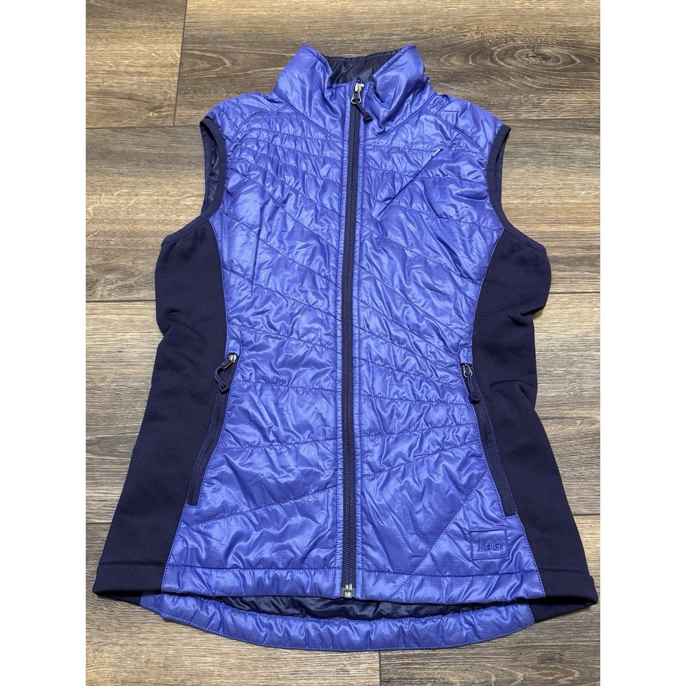 REI Puffer Vest Packable Insulated Lightweight Purple‎ Full Zip Womens XS Clean